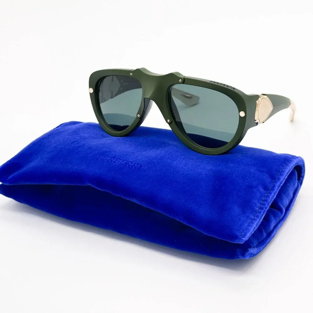 NEW BURBERRY SUNGLASSES GREEN UNISEX BE4433U 4138/71 BURBERRY BE4433U 413871